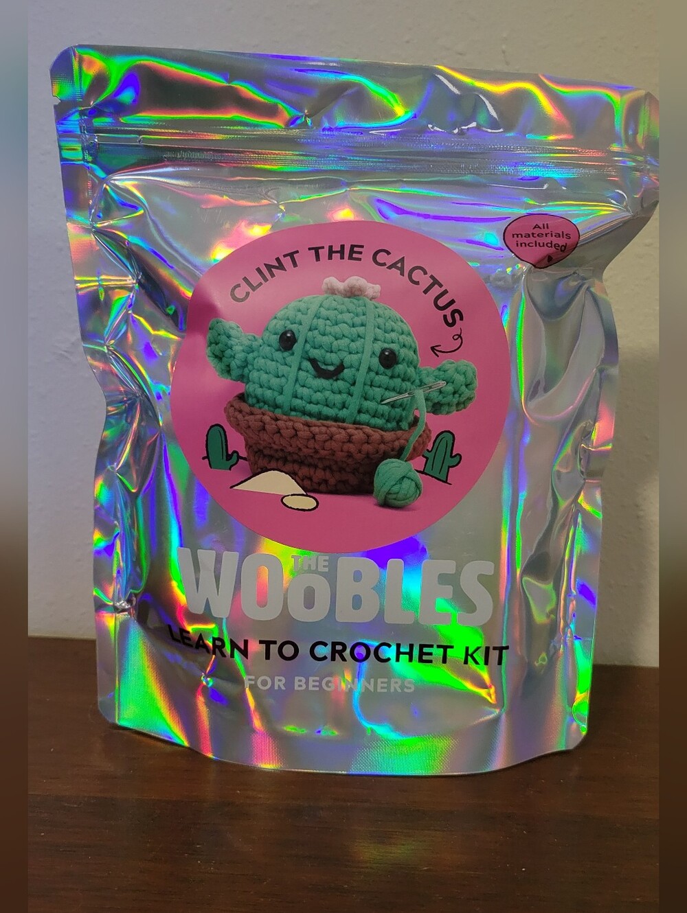 The Woobles Clint the Cactus Learn to Crochet Kit - Brand New & Sealed *Chrome*
